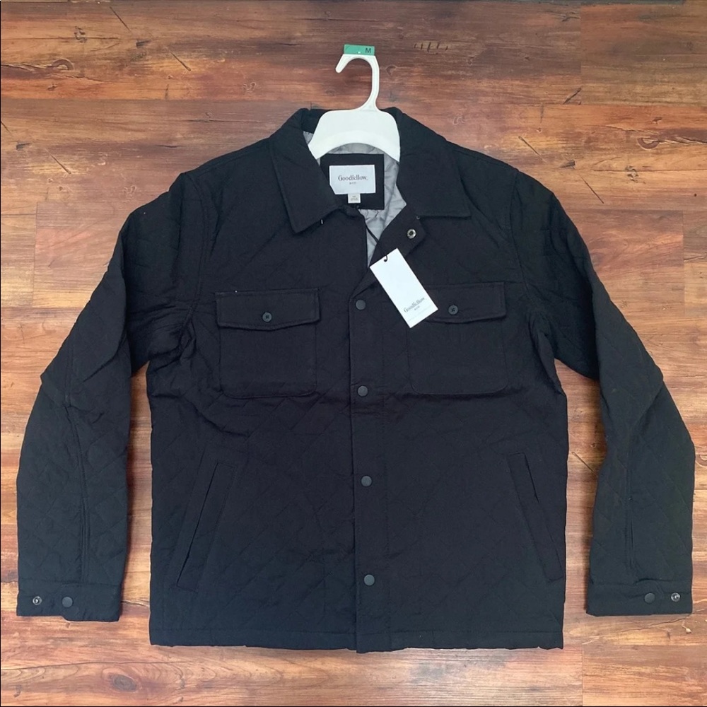 mens quilted jacket black new with tags NWT